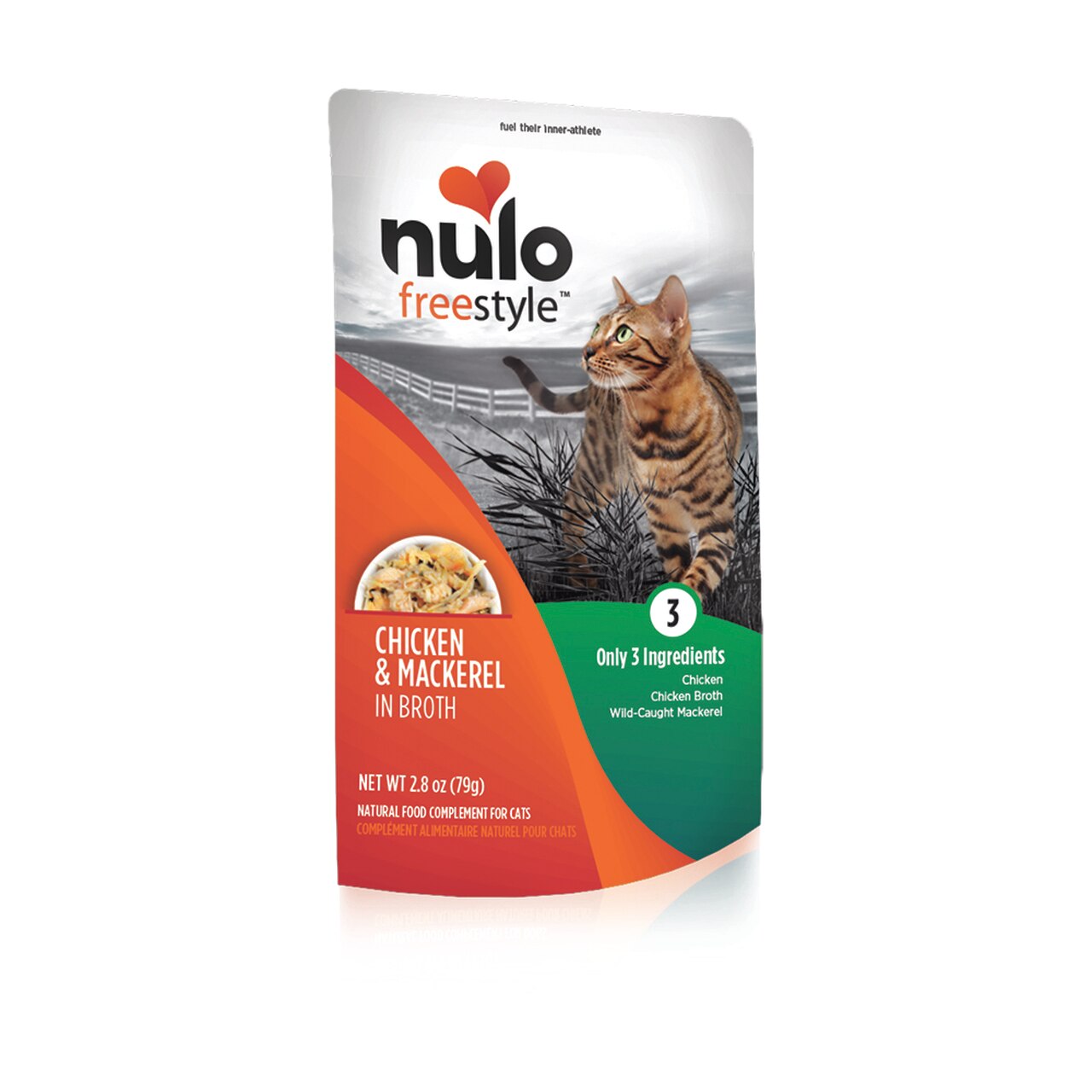 Nulo Cat Freestyle Chicken & Mackerel in Broth Cat Food Topper Pouch, 2.8-oz (Size: 2.8-oz)