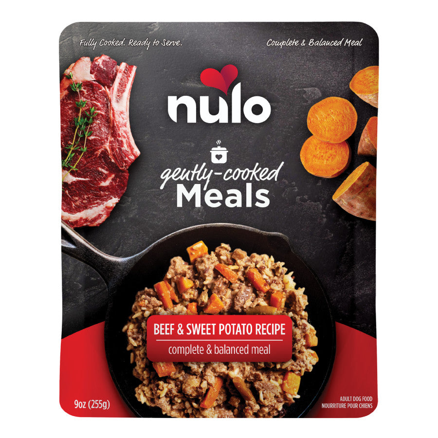 Nulo Gently-Cooked Meals Pouch Dog Food Beef & Sweet Potato, 8ea/9 oz