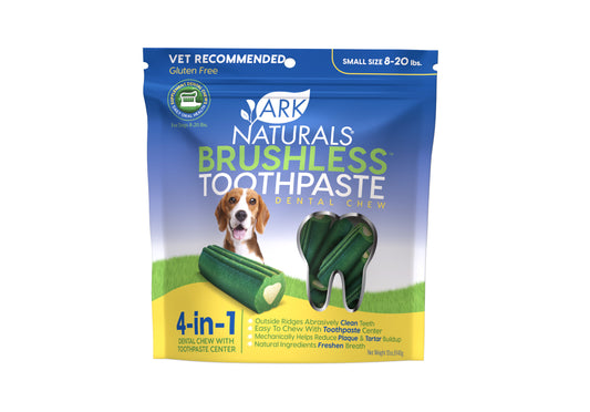 Ark Naturals Breath-Less Brushless Toothpaste Small to Medium Dog Chews, 12-oz