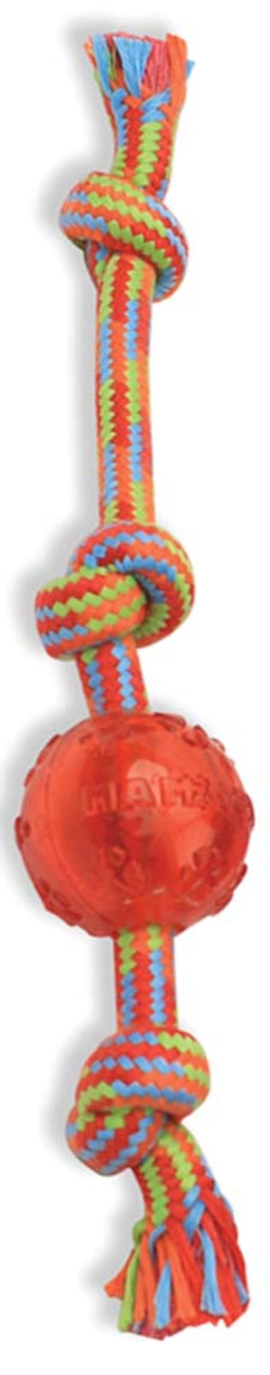 Mammoth Pet Products Braidys Tug with TPR Ball Dog Toy Assorted, 11 in, SM