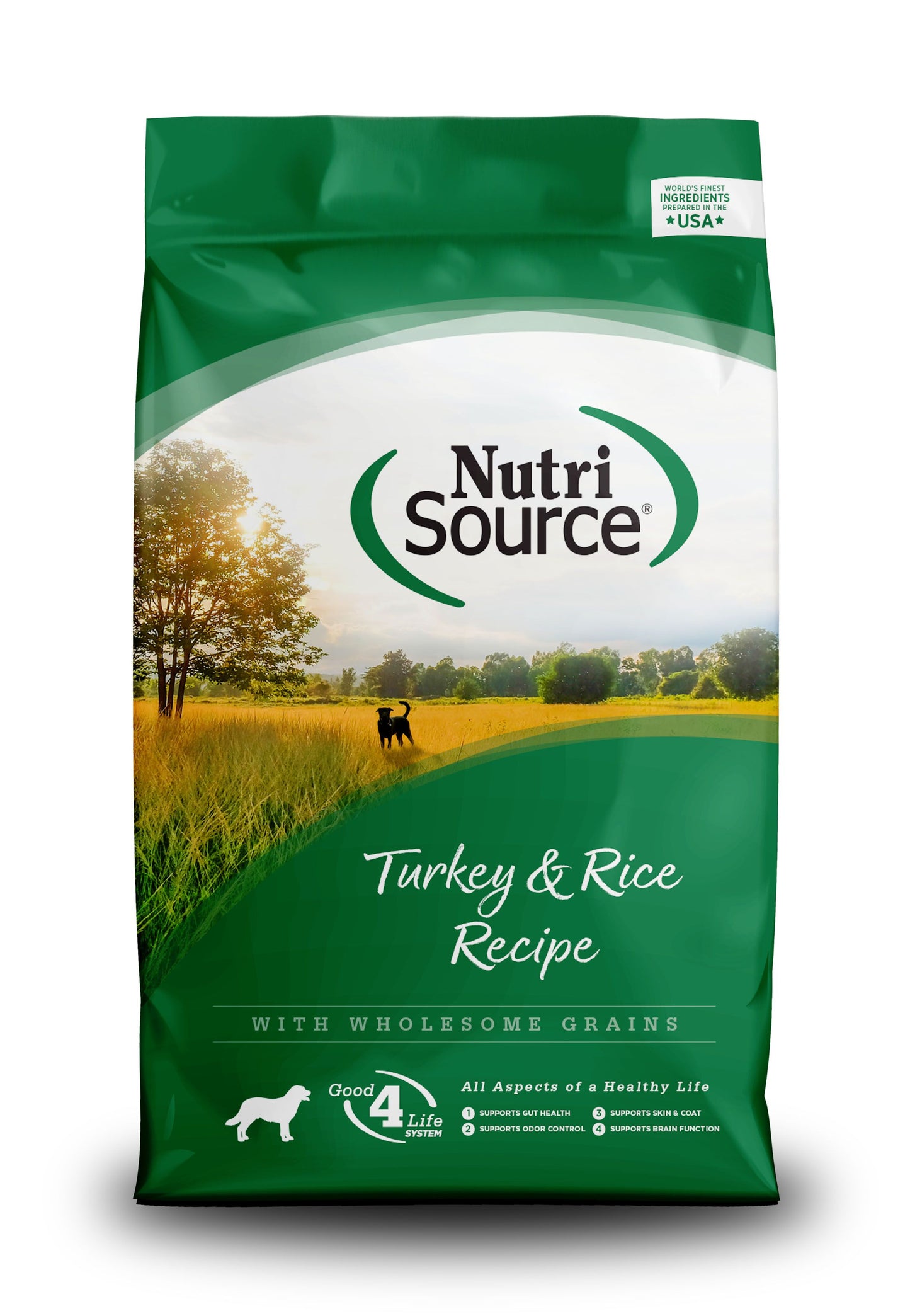 NutriSource Turkey & Rice Recipe with Wholesome Grains Dry Dog Food, 4-lb