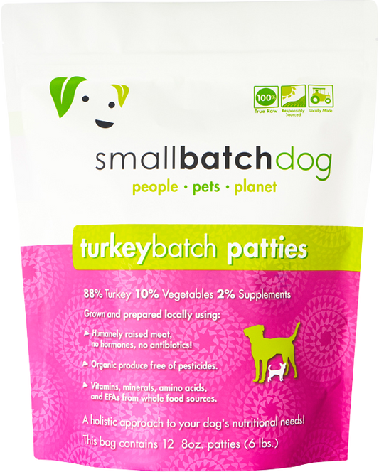 SMALLBATCH DOG PATTIES TURKEY FROZEN 6LB