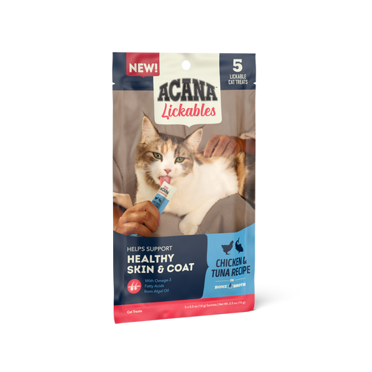ACANA CAT LICKABLES CHICKEN TUNA 5CT TREAT 2.5OZ