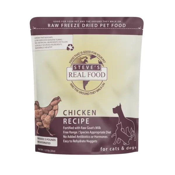 STEVES DOG CAT NUGGETS CHICKEN FD 1.25LB