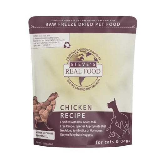 STEVES DOG CAT NUGGETS CHICKEN FD 1.25LB
