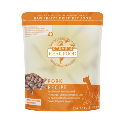 STEVES DOG CAT NUGGETS PORK FD 1.25LB