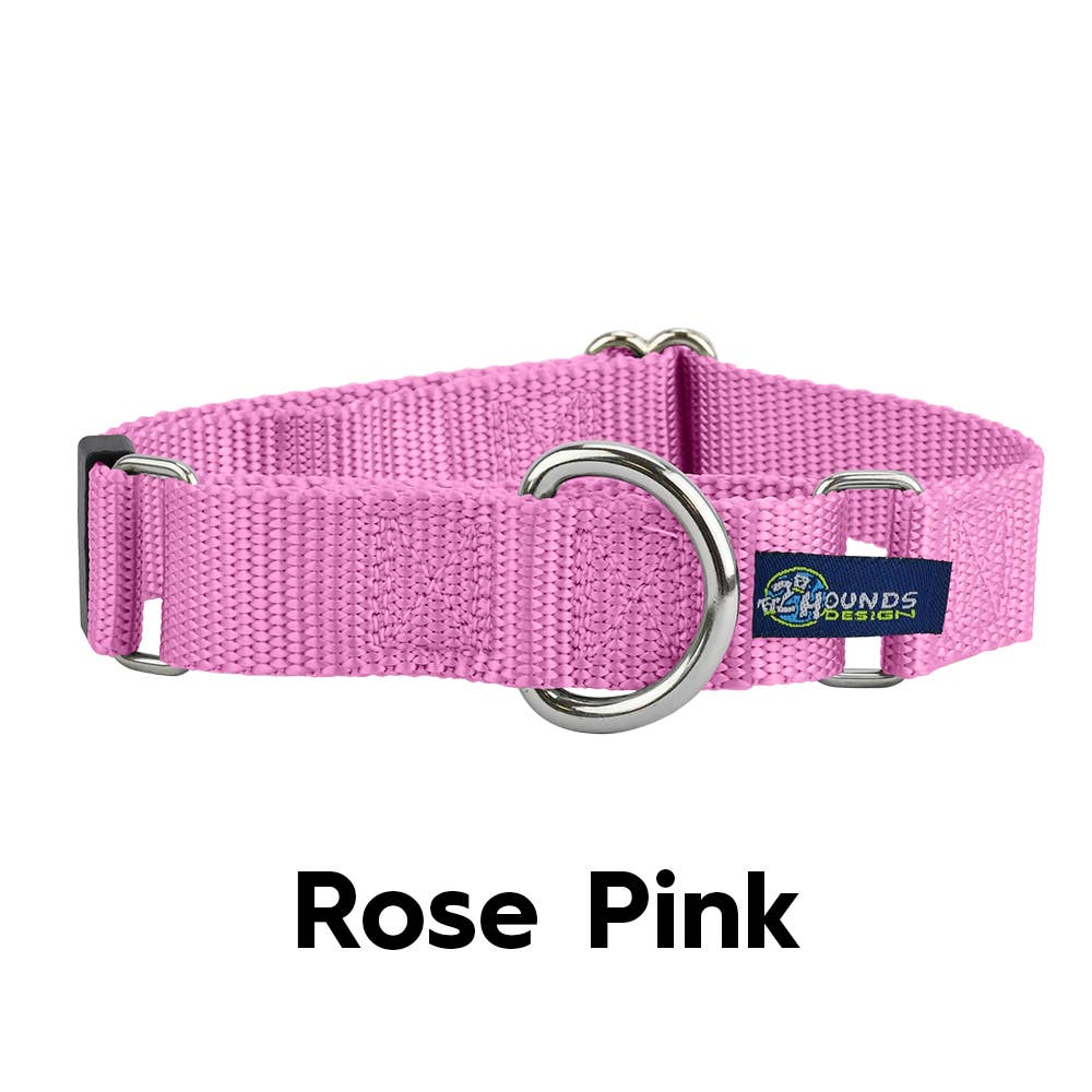 5/8" and 1" Martingale Nylon Dog Collar: 1" XX-Large / Tan