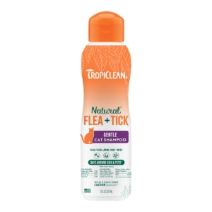 TROPICLEAN CAT NATURAL FLEA & TICK SHAMPOO 12OZ