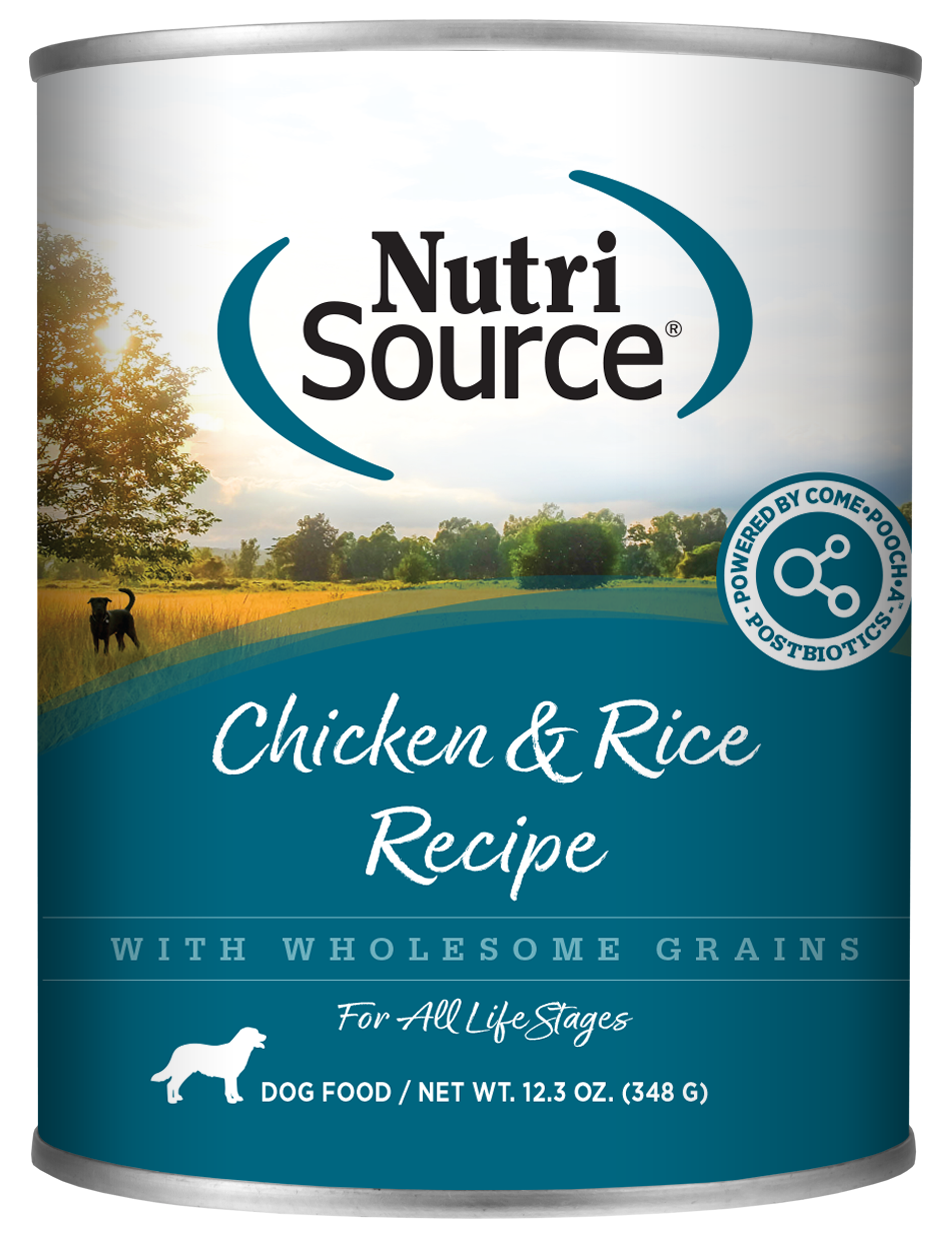 NutriSource Adult Chicken and Rice Canned Dog Food, 12.3-oz (Size: 12.3-oz)