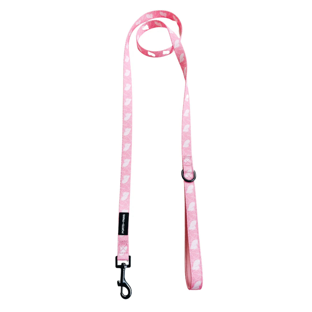 PORTS + PAWS  LEASH - ANTHURIUM PINK