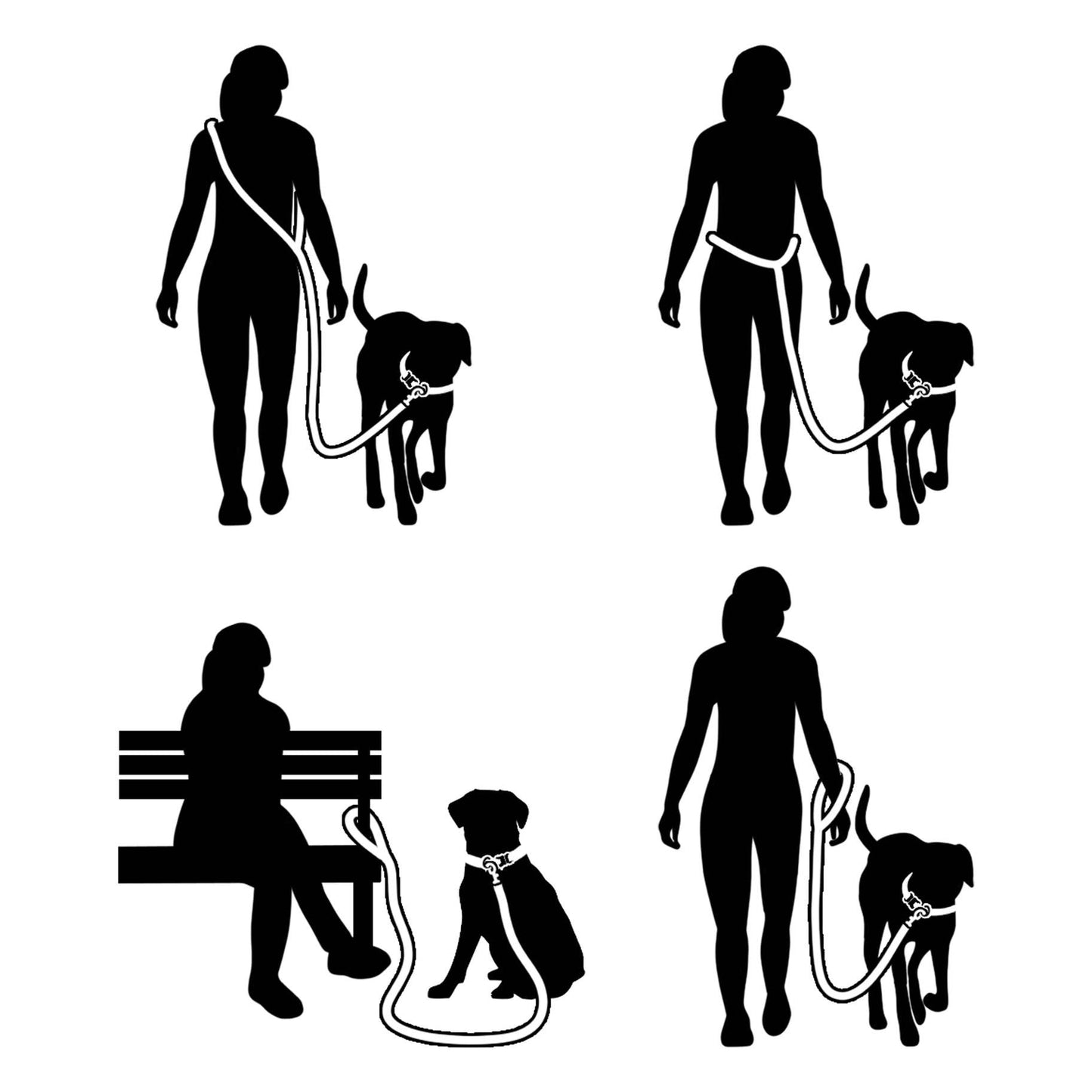 Hands Free Rope Leash - Rose All Day: 7 feet