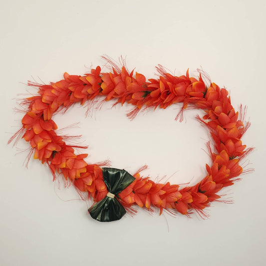 GigiWhy Silk Flower Lei for Pets- Ohai Ali'i: Red / Medium
