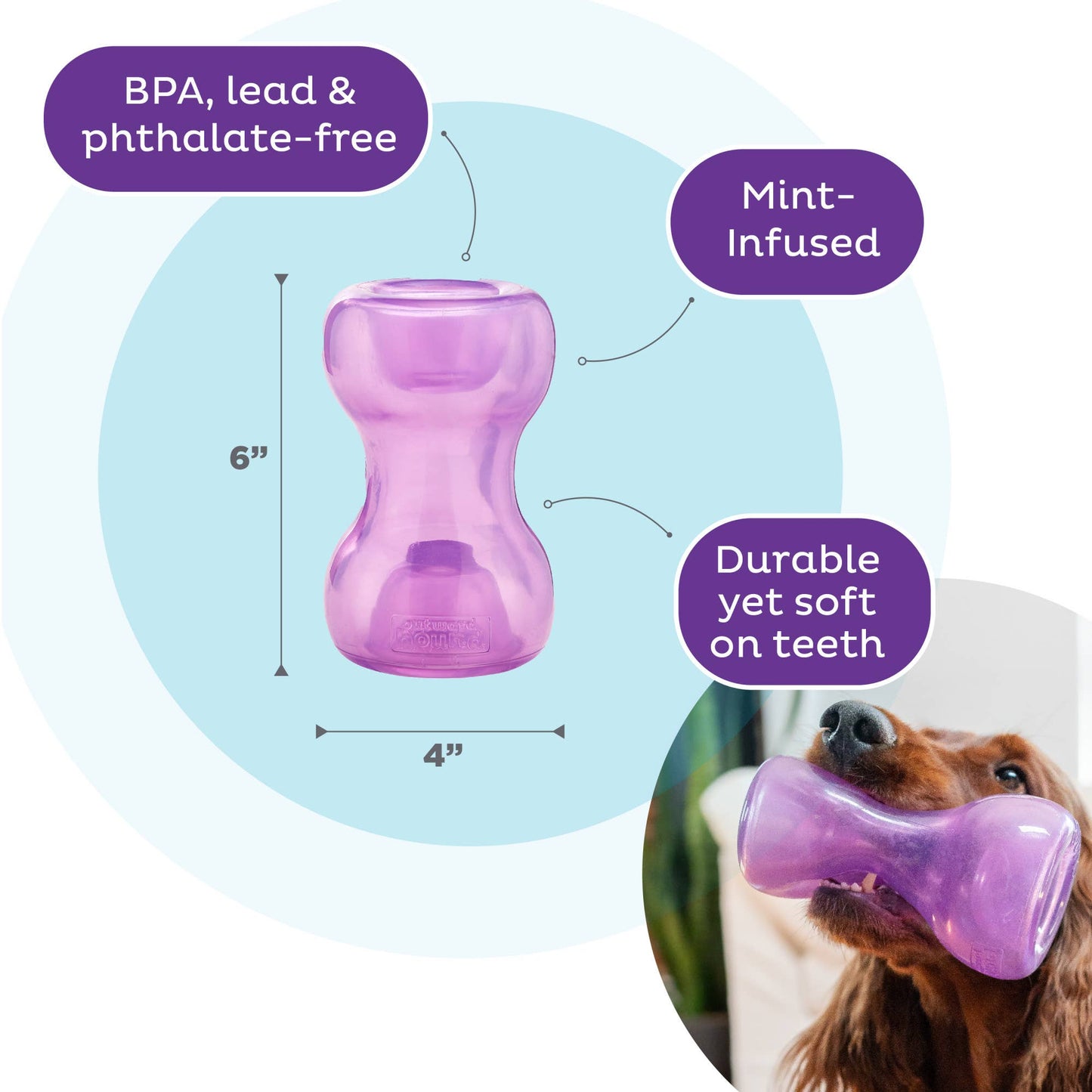 Planet Dog Orbee-Tuff Double Snoop Interactive Dog Toy