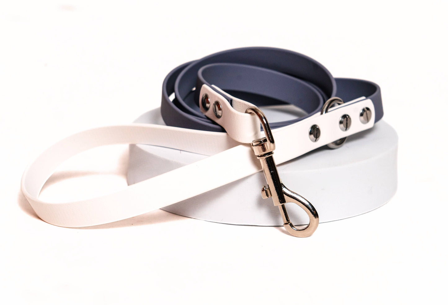 BioThane Leash: Grey/White