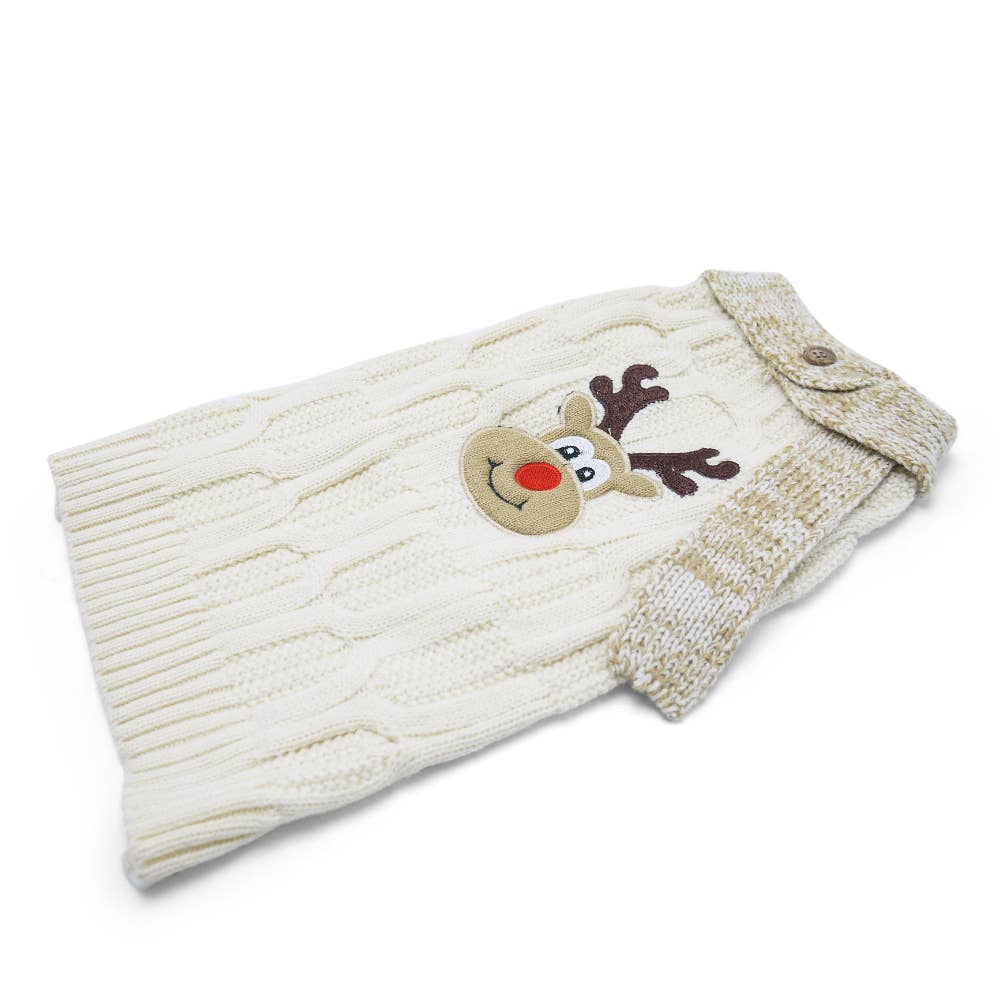 Reindeer Scarf Sweater: XXS