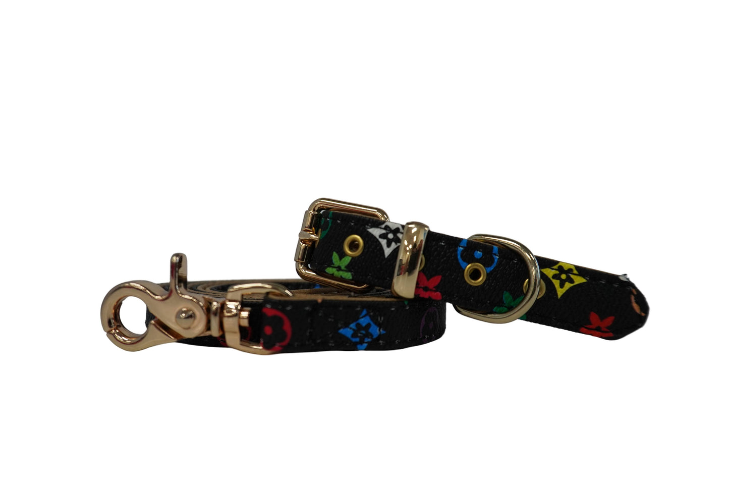 Audrey Black Luxury Collar and Leash Set: Small