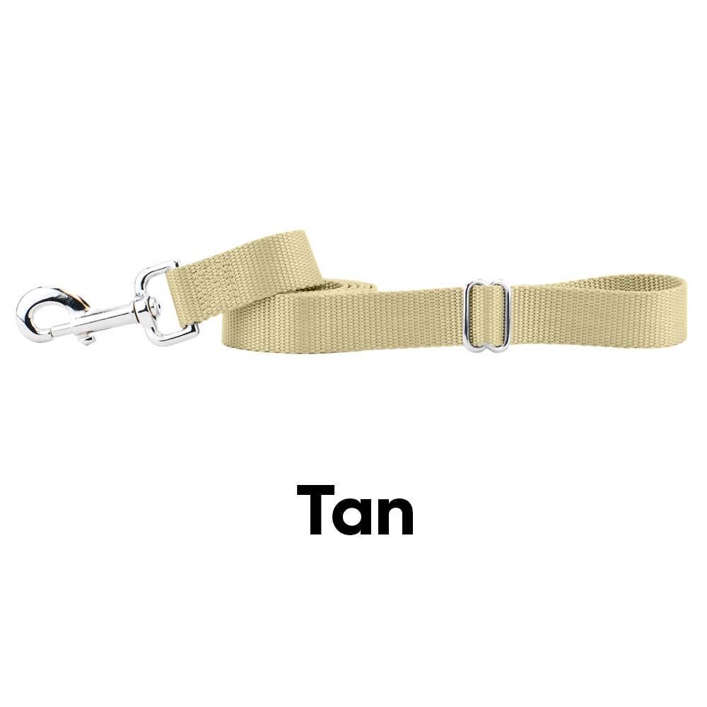 5/8" and 1" Premium Nylon Dog Leash - 6': Black / 1 Inch