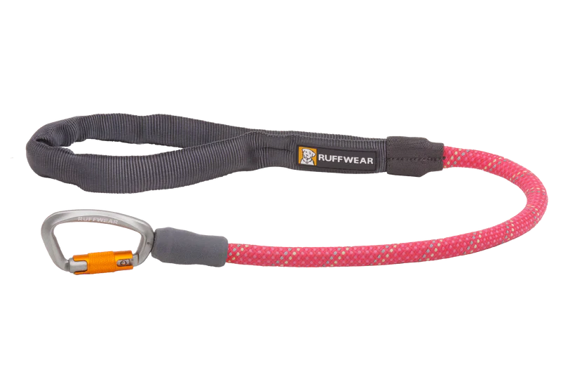 Knot-a-Long™ Short Rope Dog Leash- Fireweed Pink