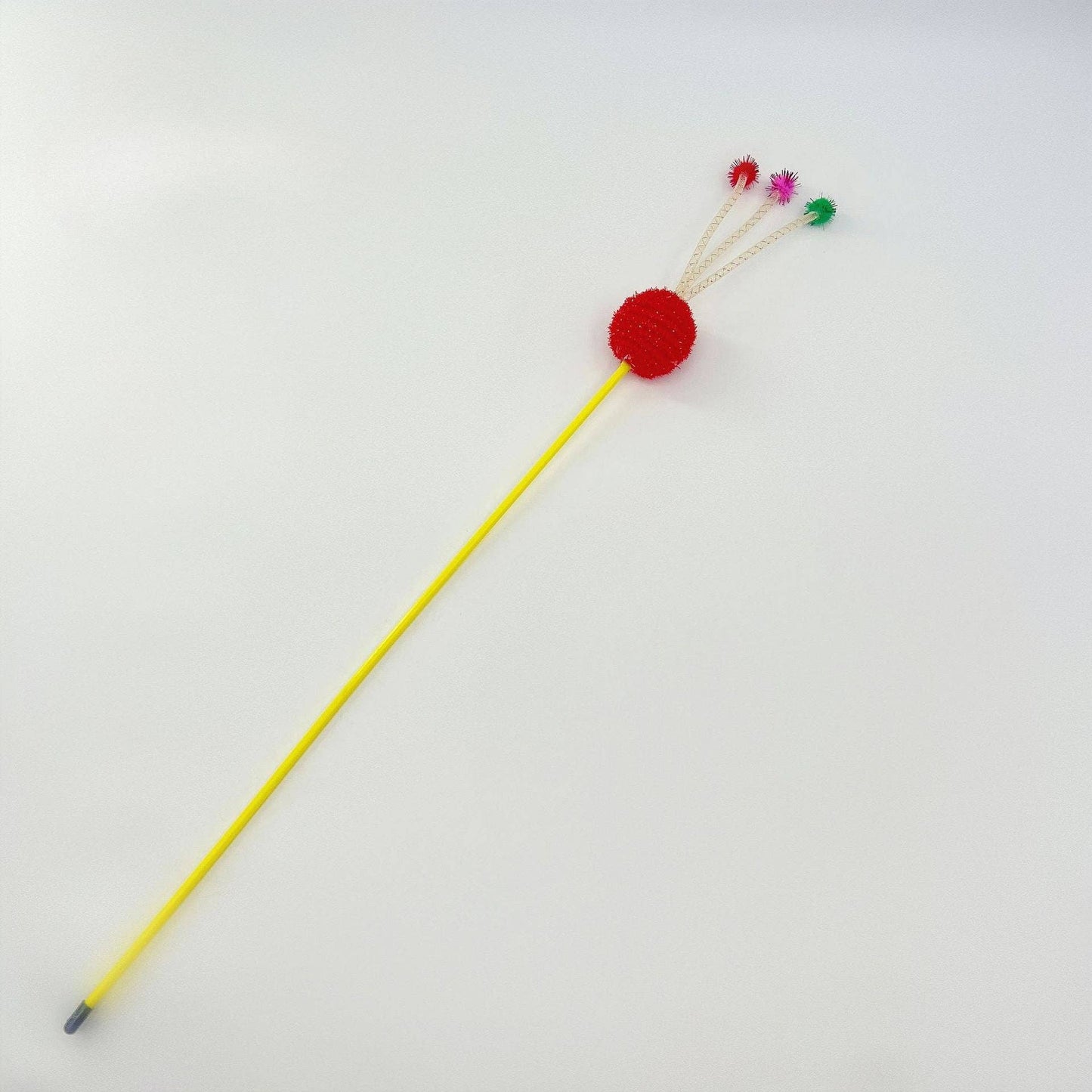Moo - Colorful Ball Cat Teaser Wand: Red