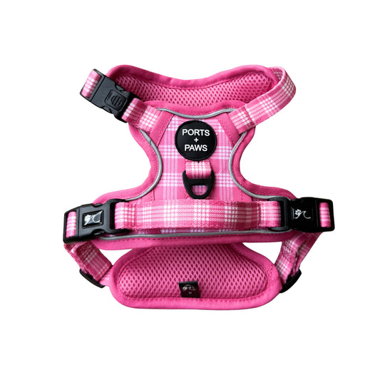 PORTS + PAWS  RUGGED HARNESS - PALAKA PINK