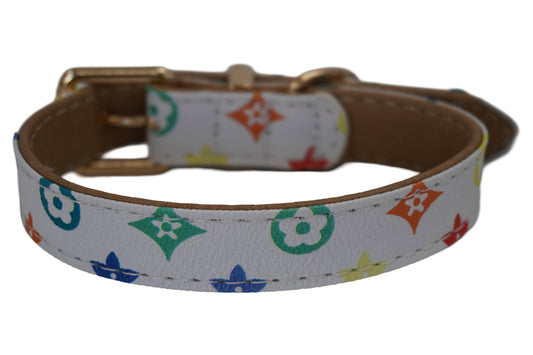 Audrey White Luxury Collar: Small