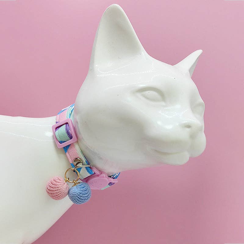 Mokka - Colorful Geometric Cat Collar: Pink