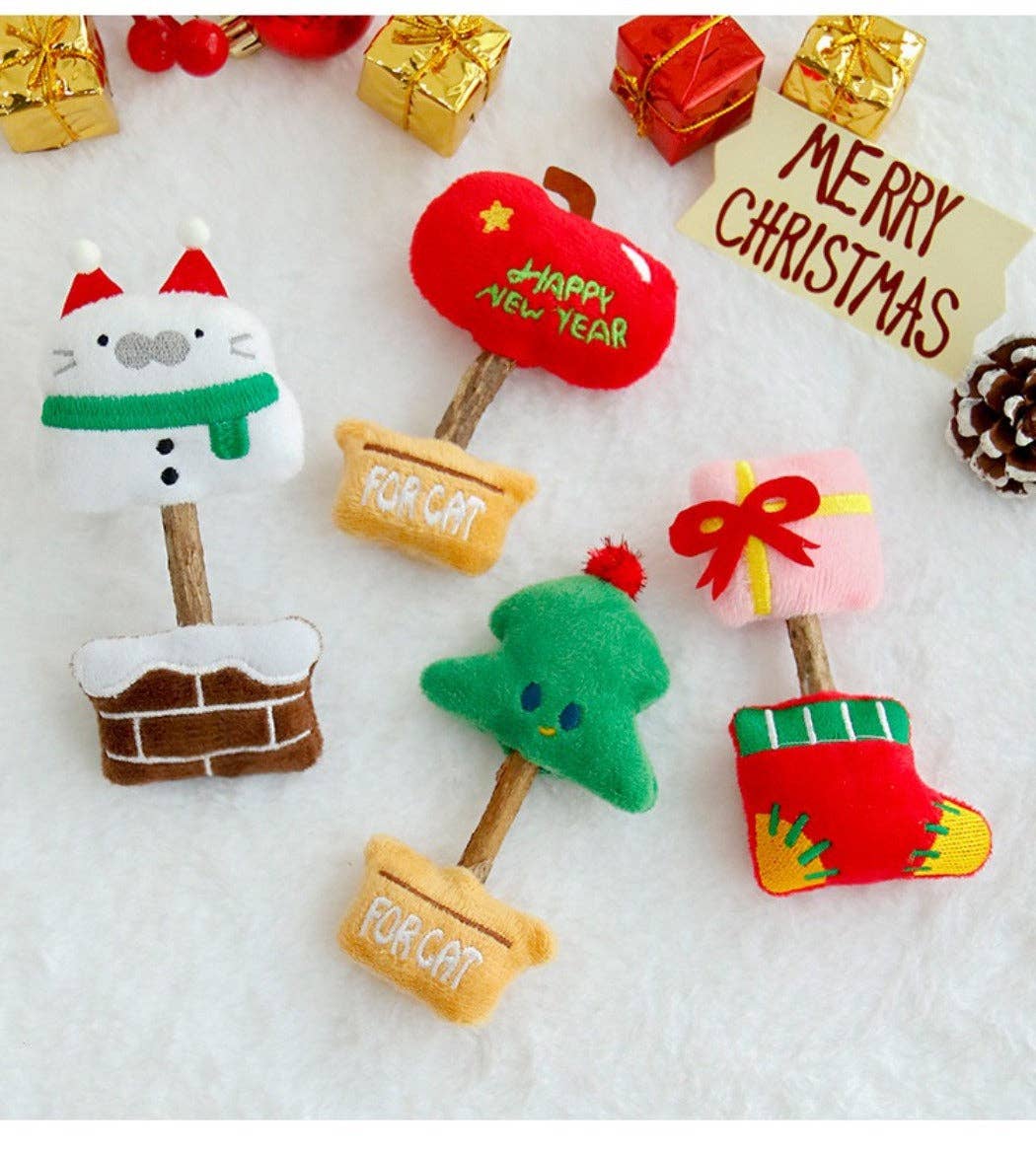 Christmoo – Christmas Silvervine Stick Toy: White