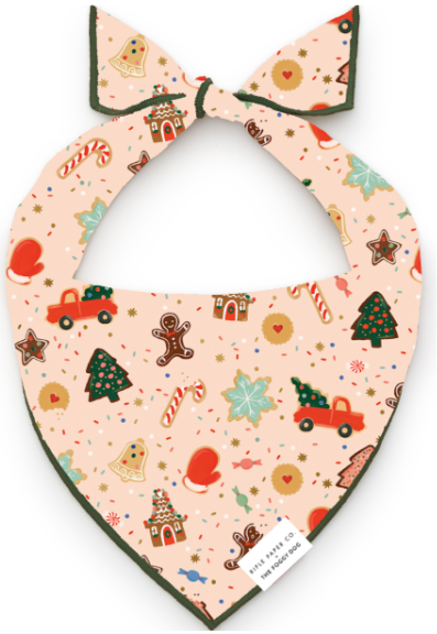 RPC x TFD Holiday Cookies Dog Bandana: Medium