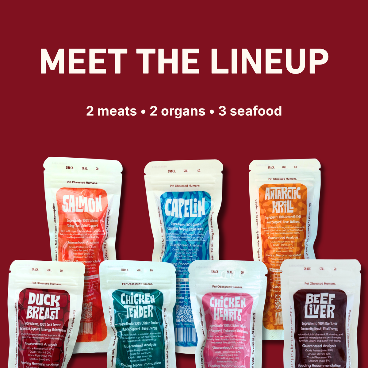 Freeze-Dried Duck Breast Treats for Dogs & Cats — Single Ingredient, Grab-and-Go Packs: 10-PACK