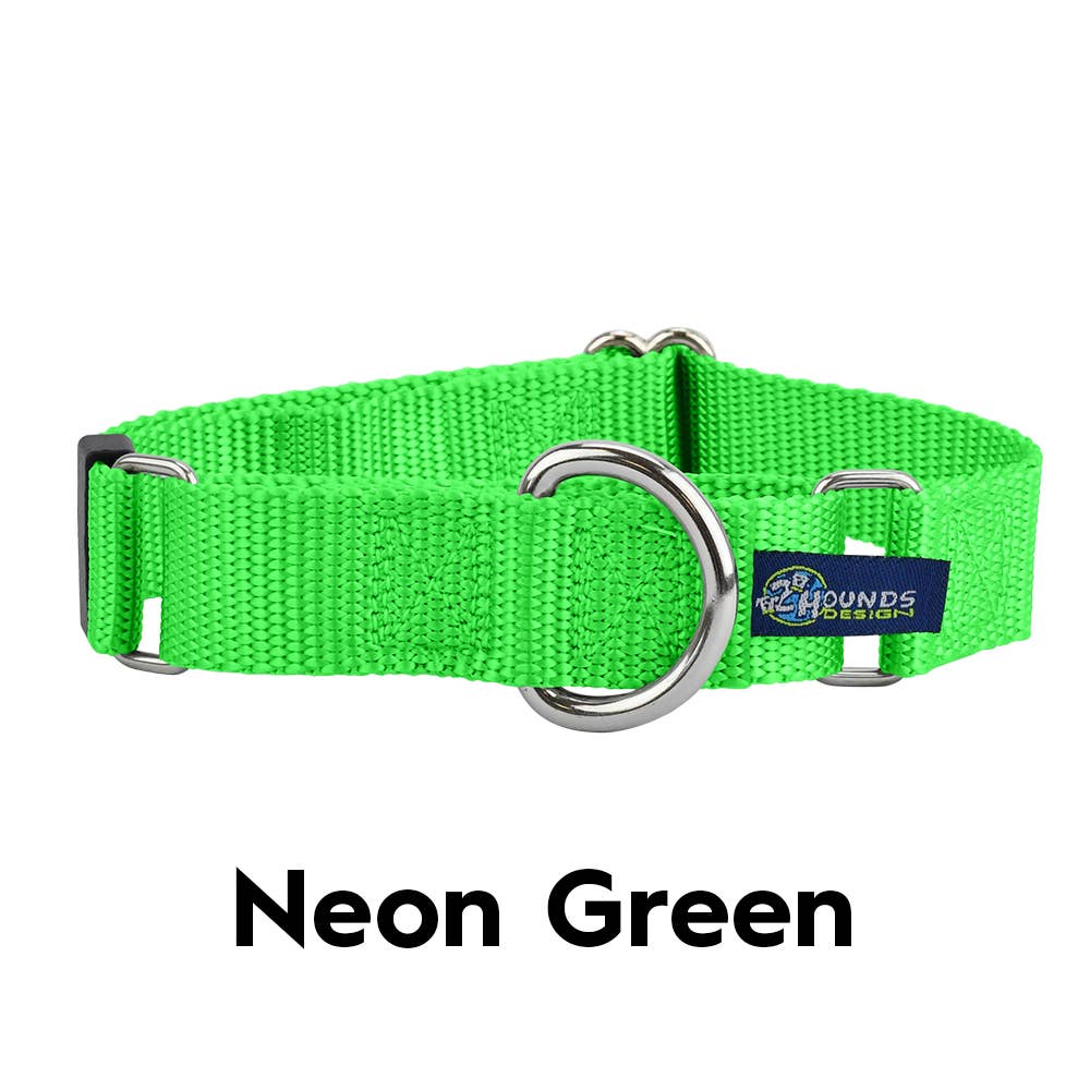 5/8" and 1" Martingale Nylon Dog Collar: 1" XX-Large / Tan