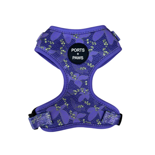 PORTS + PAWS  ADJUSTABLE HARNESS - KAUAʻI MOKIHANA BERRY