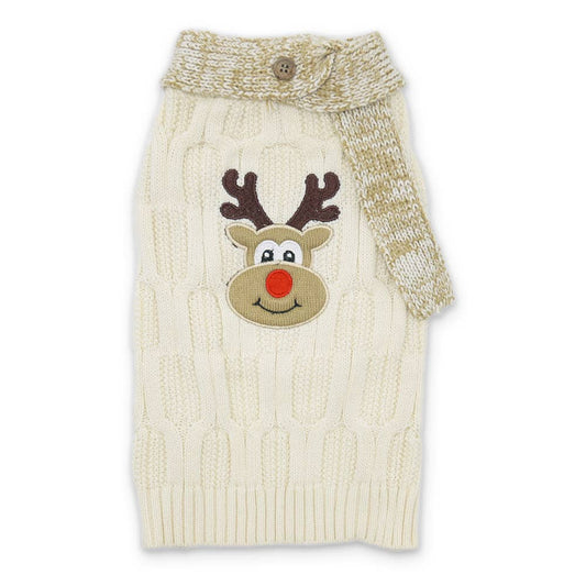 Reindeer Scarf Sweater: XXS