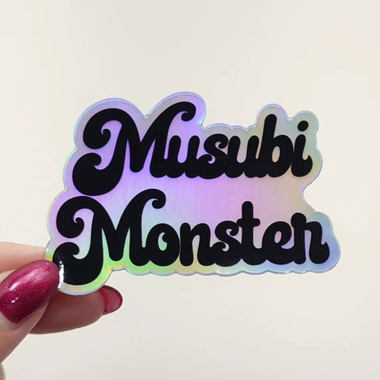 Musubi Monster Holographic Sticker Hawaiian Food Decal
