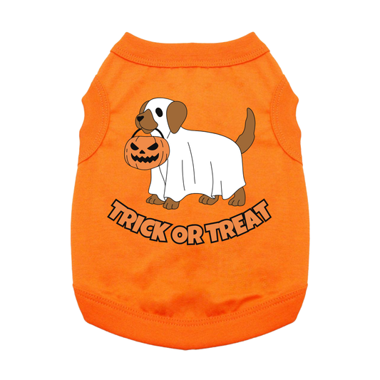 Trick or Treat Pup Dog Tank - Sunset Orange: Small