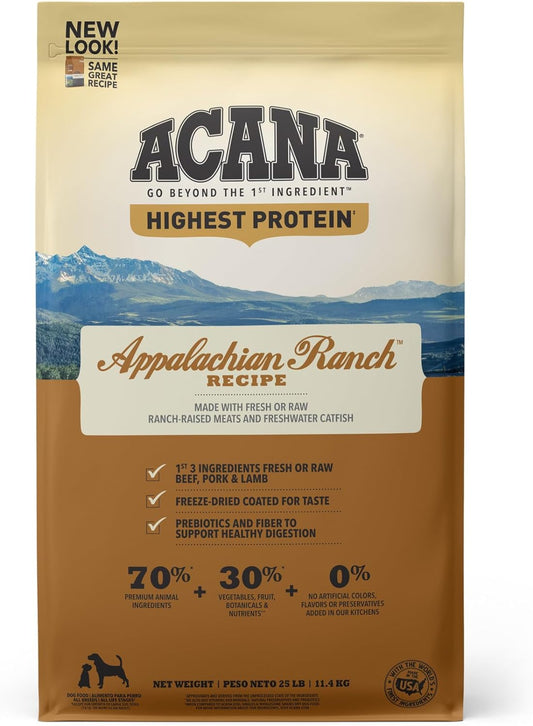 ACANA Regionals Appalachian Ranch Grain-Free Dry Dog Food, 25-lb (Size: 25-lb)