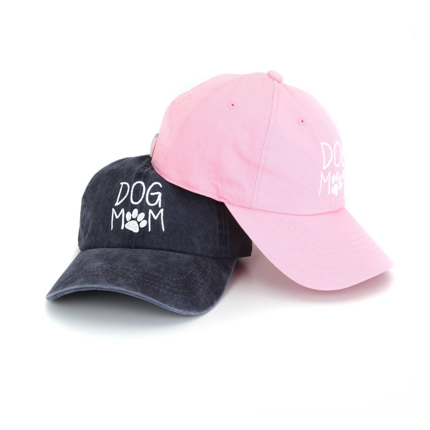 Dog Mom Hat: Navy/Grey