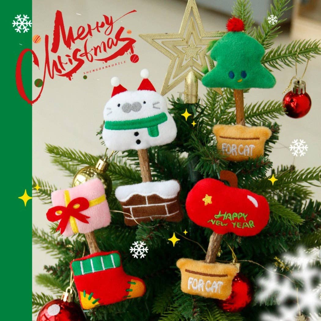 Christmoo – Christmas Silvervine Stick Toy: White