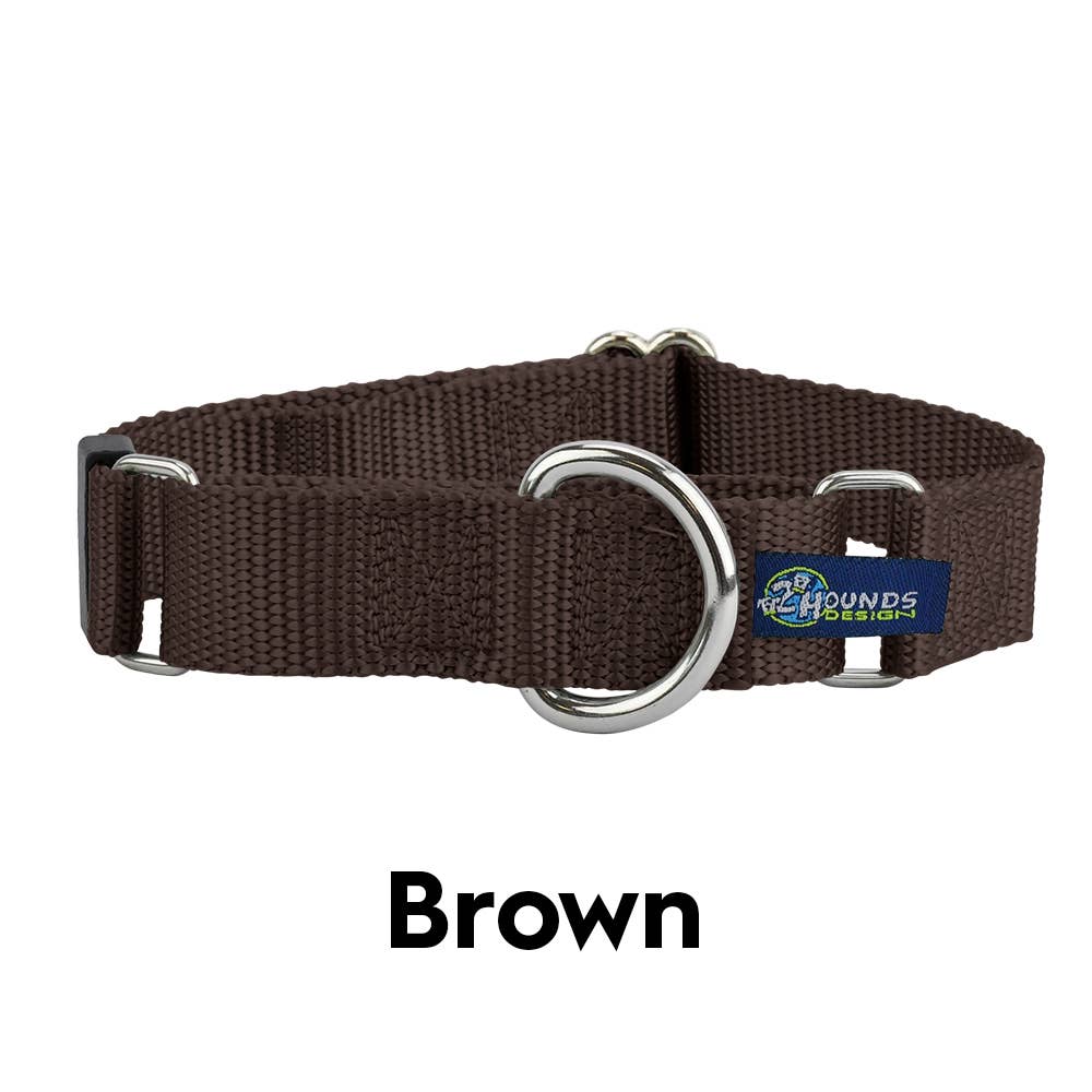5/8" and 1" Martingale Nylon Dog Collar: 1" XX-Large / Teal