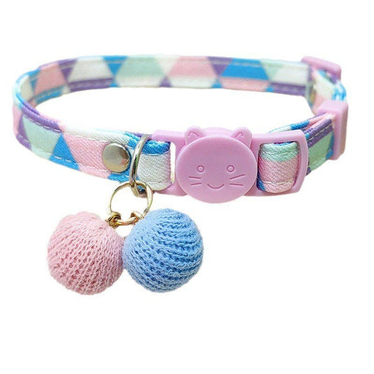 Mokka - Colorful Geometric Cat Collar: Pink
