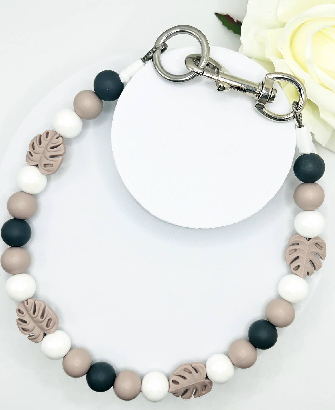 Serenity | Beaded Dog Collar  : 10"
