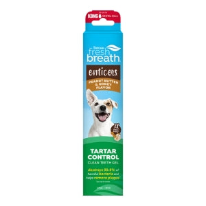 FRESH BREATH BY TROPICLEAN DOG ENTICERS GEL PEANUT BUTTER & HONEY 2OZ