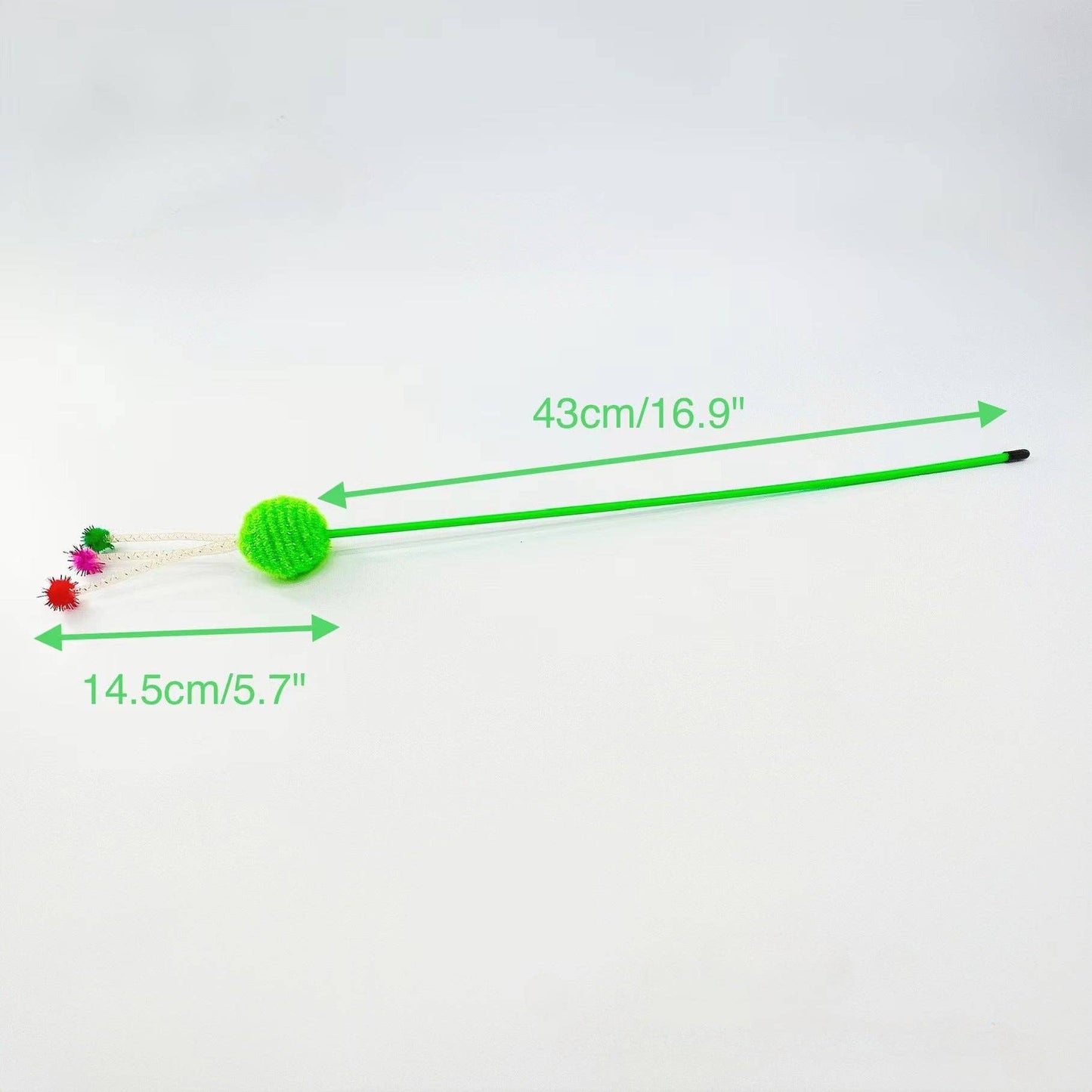 Moo - Colorful Ball Cat Teaser Wand: Red