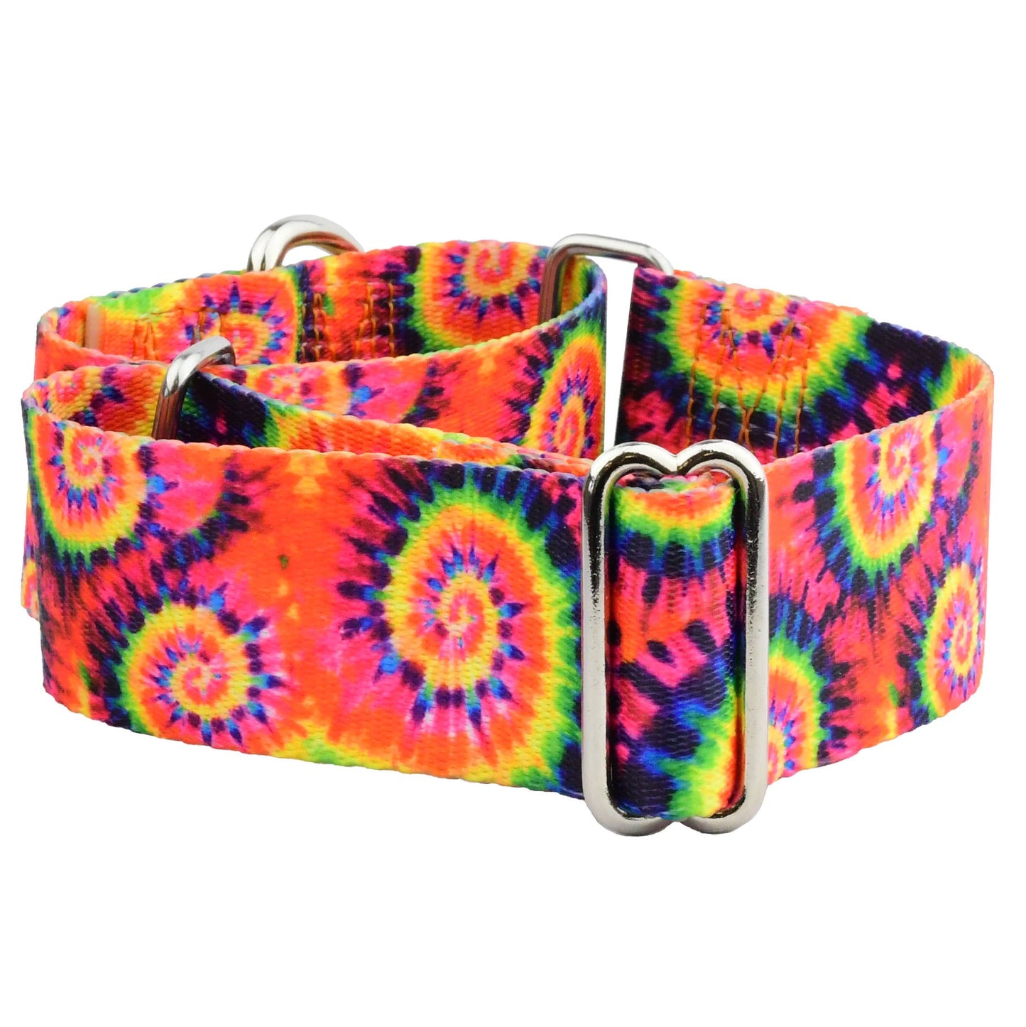 1.5″ EarthStyle Classic Tie-Dye Dog Collar: XX Large (26 - 34 inches) / Martingale Collar / 6' Leash