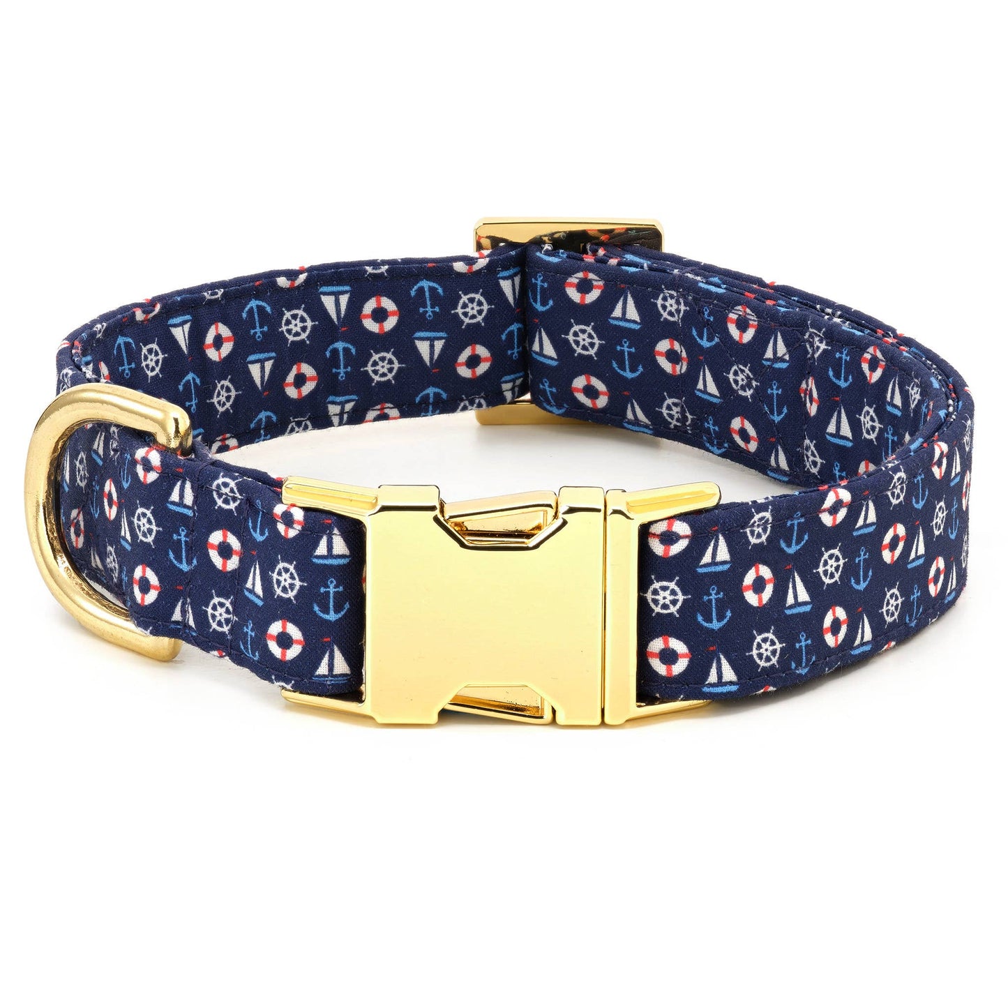 Sail Away Dog Collar: XS/ Gold