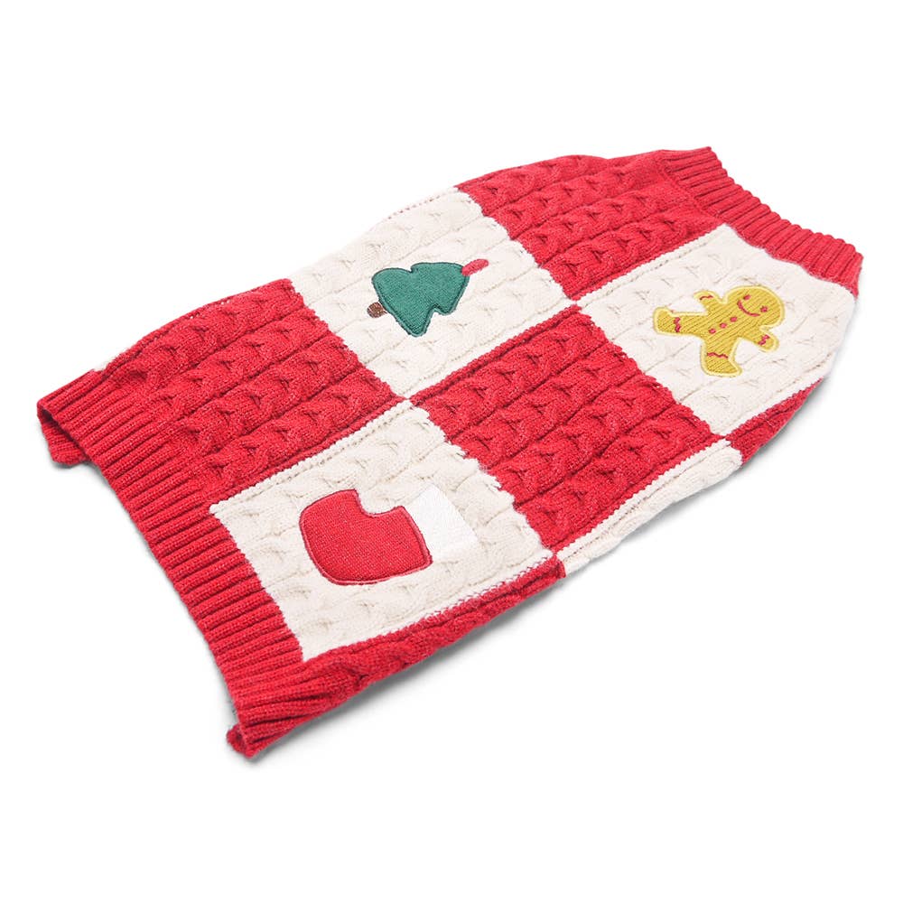 Holiday Appliques Sweater: L