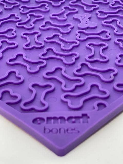 Bones Design Emat Enrichment Licking Mat: Purple Bones E-Mat