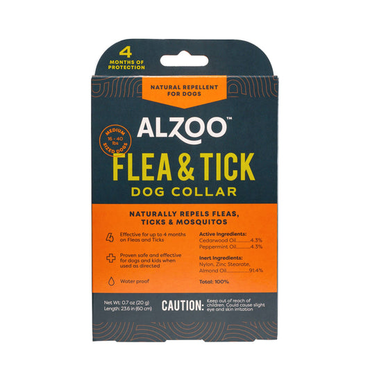 ALZOO Plant-Based Flea & Tick Collar for Dog, Medium