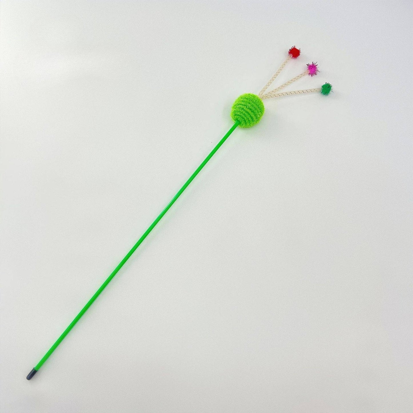 Moo - Colorful Ball Cat Teaser Wand: Red