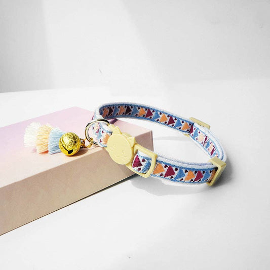 Mokka - Adjustable Collar with Bell: Blue-2