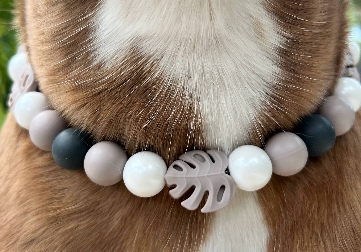 Serenity | Beaded Dog Collar  : 10"